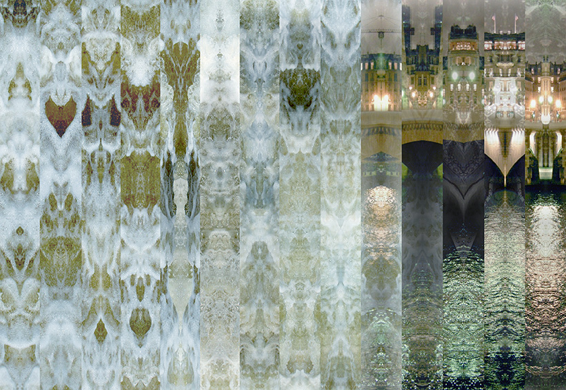 Paris white, photo collage